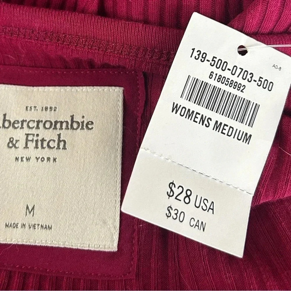 NWT Abercrombie & Fitch Pink Long Sleeve Top - Picture 2 of 5